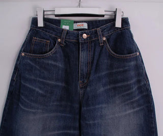 Post Deep Fading Wide Denim Jeans