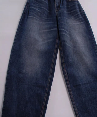 Post Deep Fading Wide Denim Jeans