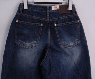 Post Deep Fading Wide Denim Jeans