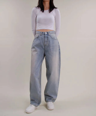 Bright Light Blue Wide Denim