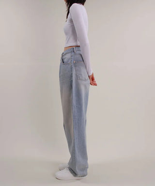 Bright Light Blue Wide Denim