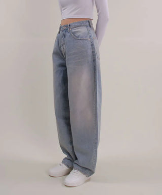Bright Light Blue Wide Denim