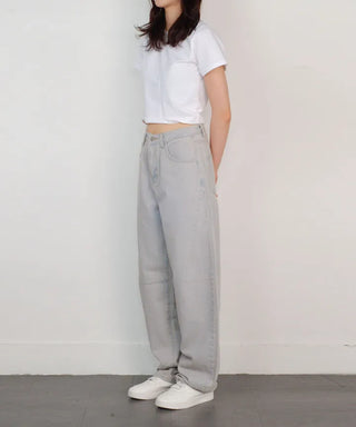Bijou cut wide denim pants