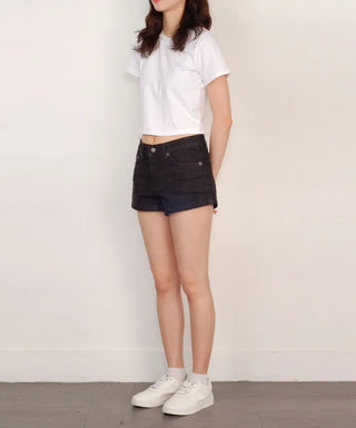 Non-Fade Short Denim Pants