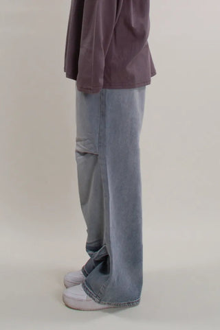 Hip Wide Denim Pants