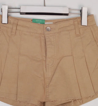 Pleated Short Skirt Pants