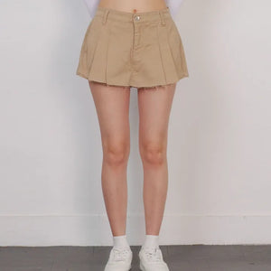 Pleated Short Skirt Pants