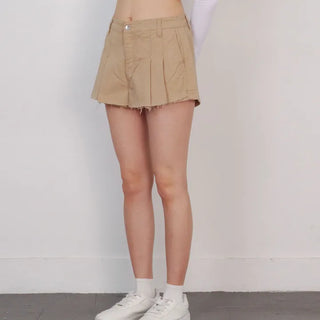 Pleated Short Skirt Pants