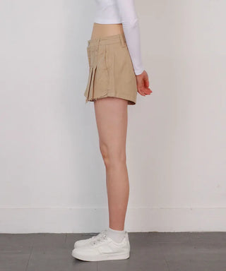 Pleated Short Skirt Pants