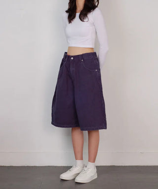 US Banding Shorts Wide Pants