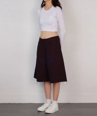 Mega Cotton Shorts Wide Pants