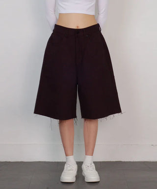 Mega Cotton Shorts Wide Pants