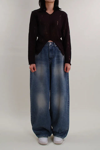 Rope Wide Jeans Denim Pants  (Karina Pants)