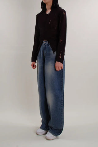 Rope Wide Jeans Denim Pants  (Karina Pants)