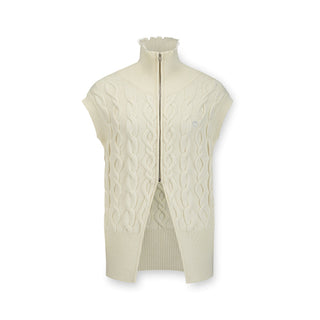 [NAWS] Layered cable knitted wool vest