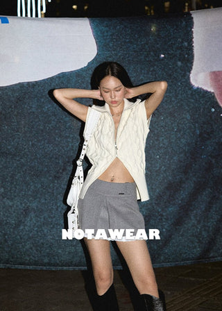 [NAWS] Layered cable knitted wool vest