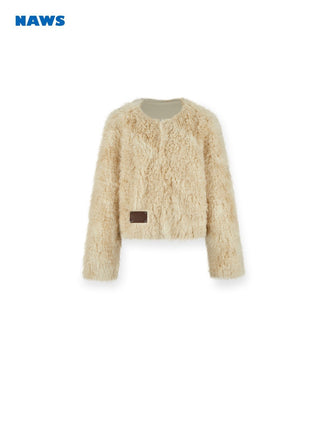 [NAWS] Curly fur round collar coat