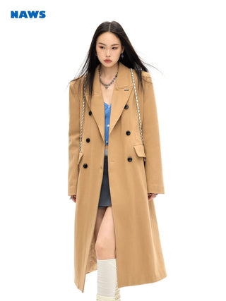 [NAWS] Long hourglass waist woolen coat