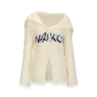 [NAWS] Lapel mink fleece cardigan
