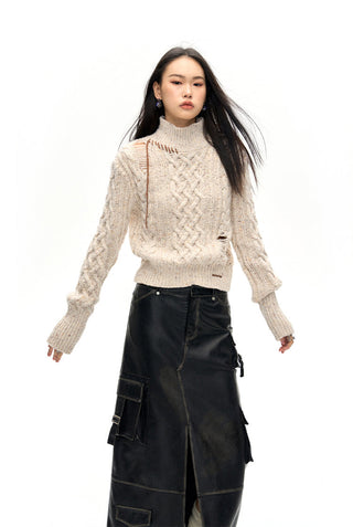 [NAWS] Half-turtleneck wool sweater