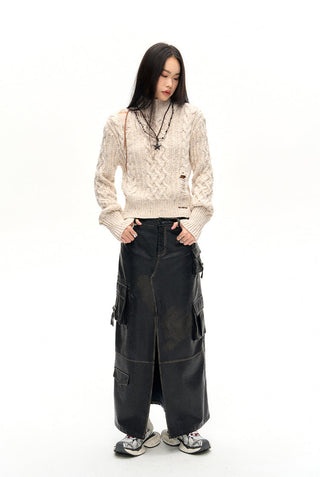[NAWS] Half-turtleneck wool sweater