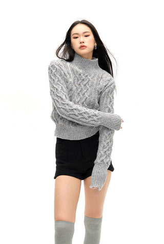 [NAWS] Half-turtleneck wool sweater