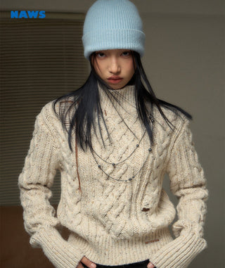 [NAWS] Half-turtleneck wool sweater