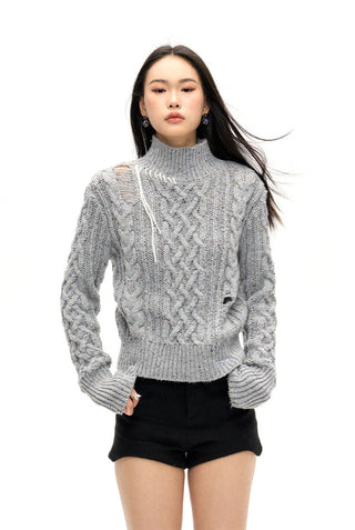 [NAWS] Half-turtleneck wool sweater