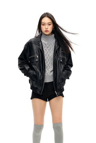 [NAWS] Half-turtleneck wool sweater