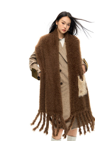 [NAWS] Vintage Color Blocked Woolen Long Coat