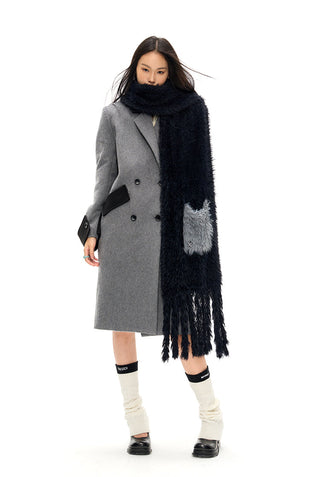 [NAWS] Vintage Color Blocked Woolen Long Coat