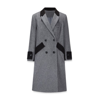 [NAWS] Vintage Color Blocked Woolen Long Coat