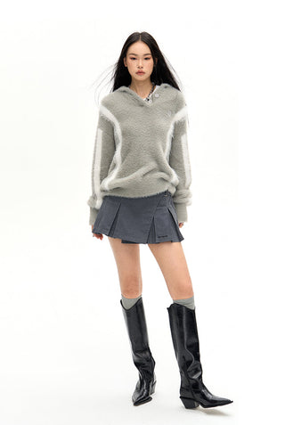 [NAWS] Layered Mink Fleece Loose Sweater