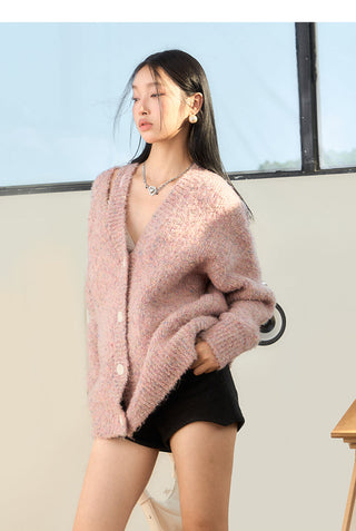 [NAWS] V-neck starry wool cardigan