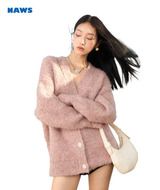 [NAWS] V-neck starry wool cardigan