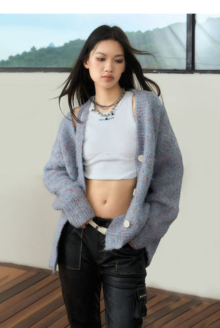 [NAWS] V-neck starry wool cardigan