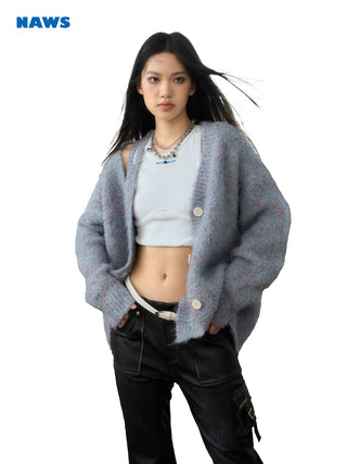 [NAWS] V-neck starry wool cardigan