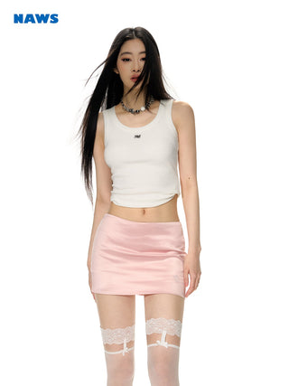 [NAWS] Slim fit high elastic knitted vest
