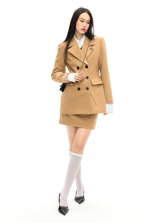 [NAWS] Belted wool overcoat & skirt