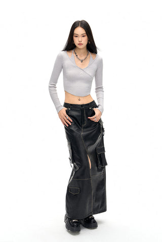 [NAWS] Halter Slim Fit Long Sleeve Knit Cardigan