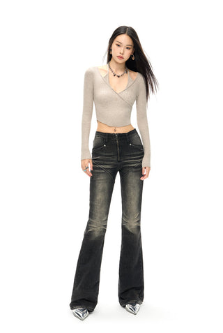 [NAWS] Halter Slim Fit Long Sleeve Knit Cardigan