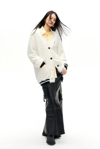 [NAWS] Oversized  mink knitted cardigan