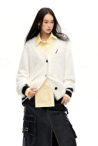 [NAWS] Oversized  mink knitted cardigan