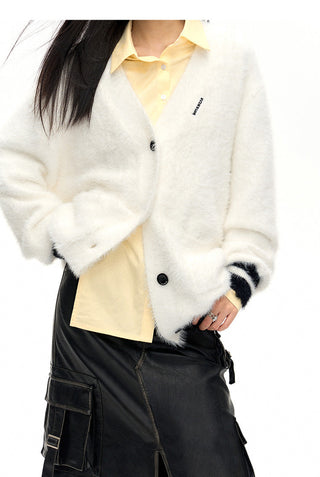 [NAWS] Oversized  mink knitted cardigan