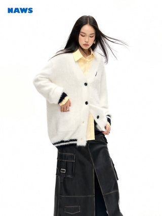 [NAWS] Oversized  mink knitted cardigan