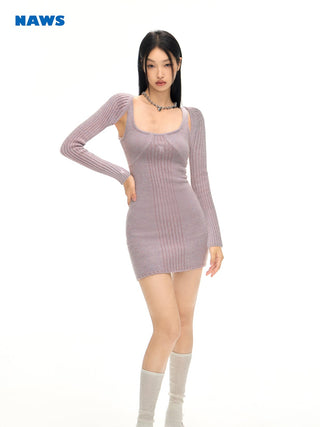[NAWS] Knitted slim dress