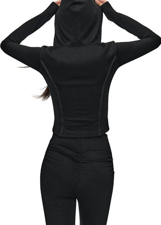 [NAWS] Double Zipper Slim Hooded Top
