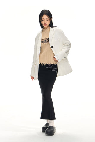 [NAWS] hand-painted knitted skirt
