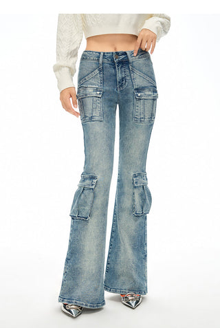 [NAWS] High waist cargo jeans