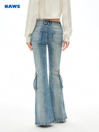 [NAWS] High waist cargo jeans